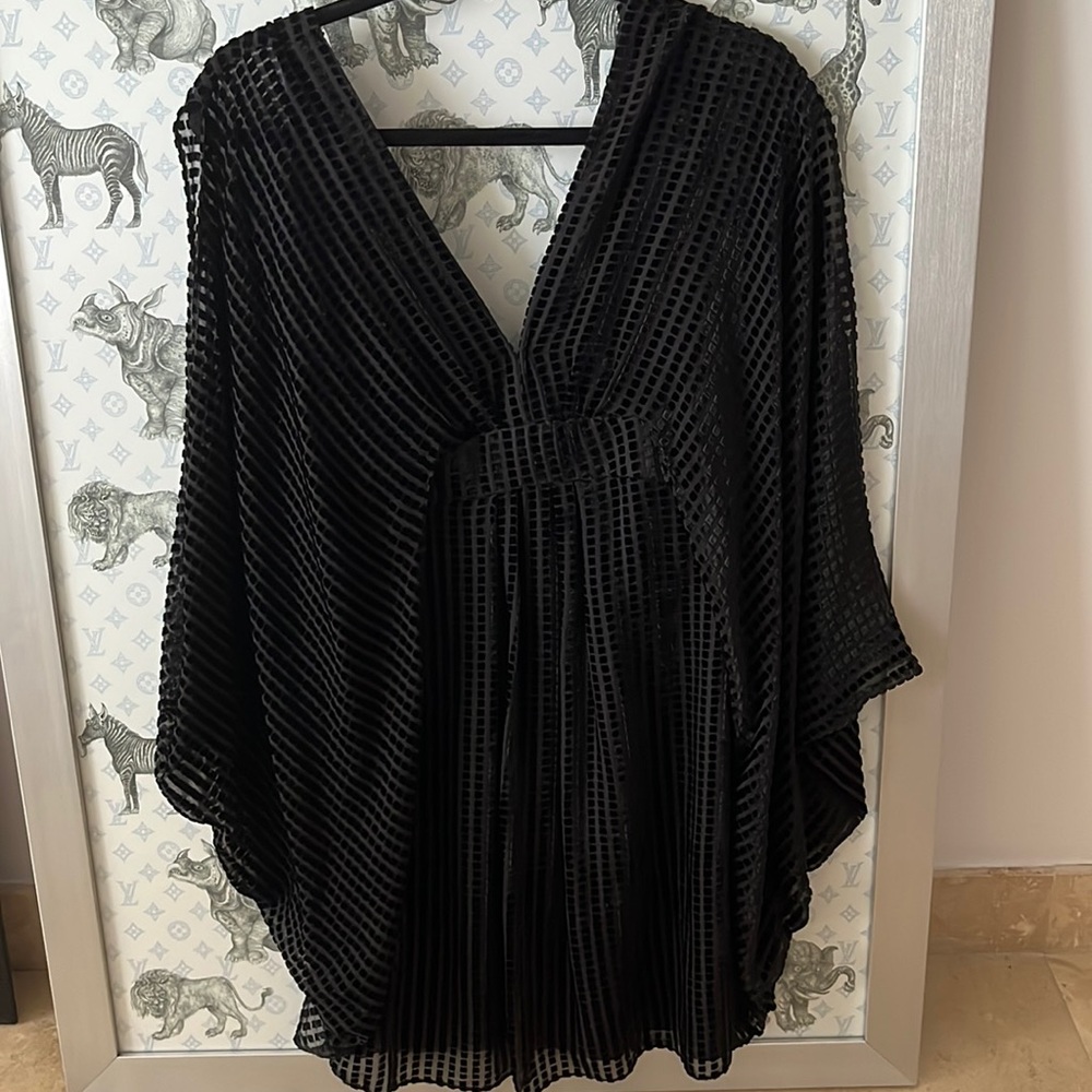 Trina Turk Open Arm Velvet Dress